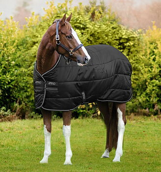 HorseWare  Amigo®  Diamond Insulator (200 g Medium) - Black/Black & Silver