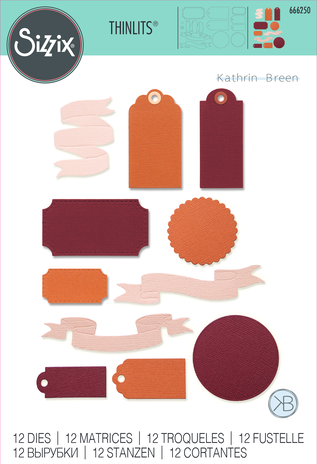 Thinlits Die by Kath Breen Vintage Tags & Banners (12st)