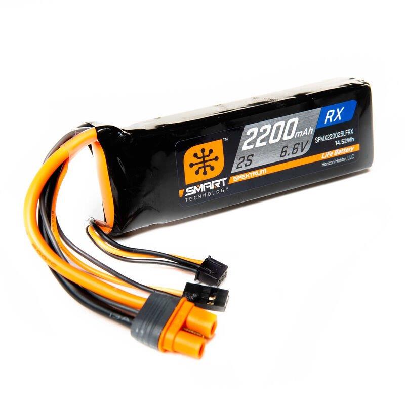 Spektrum 6.6V 2200mAh 2S15C Smart LiFe Receiver Battery: Universal Receiver, IC3