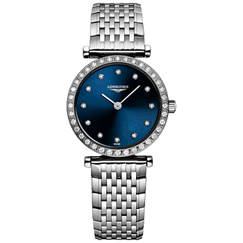L4.341.0.97.6 Longines La Grande Classique 24 blå med diamant index och diamant bezel