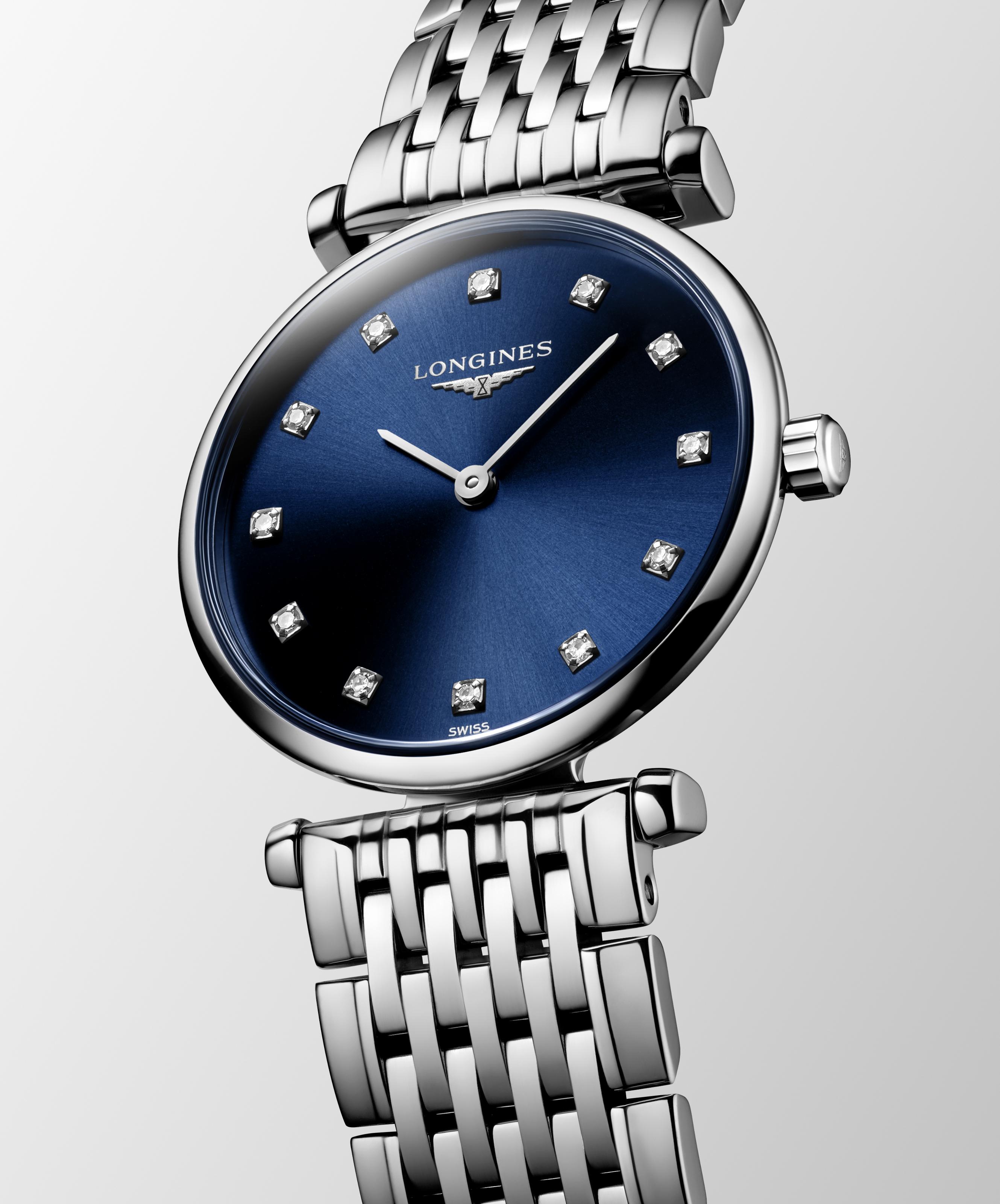 L4.209.4.97.6 Longines La Grande Classique 24 blå med diamant index 