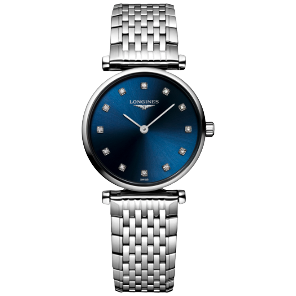 L4.209.4.97.6 Longines La Grande Classique 24 blå med diamant index 