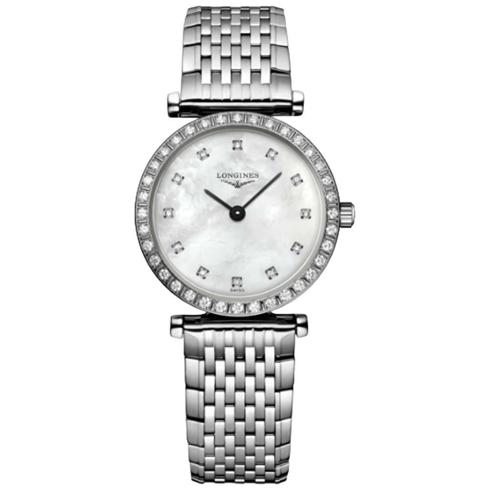 L4.341.0.80.6 Longines La Grande Classique 24 pärlemor med diamant index  och diamant bezel