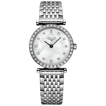 L4.341.0.80.6 Longines La Grande Classique 24 pärlemor med diamant index  och diamant bezel