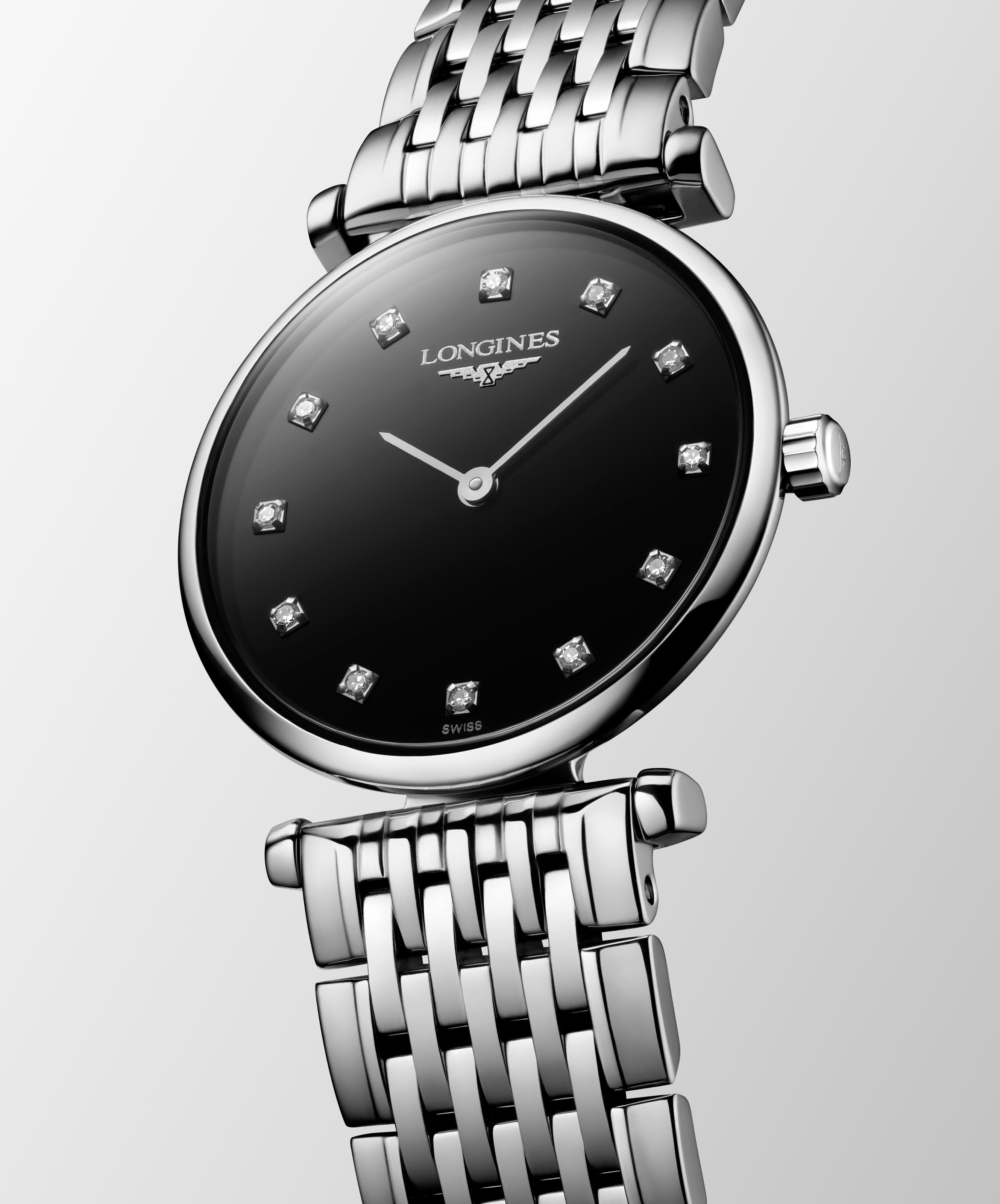 L4.209.4.58.6 Longines La Grande Classique 24 svart med diamant index