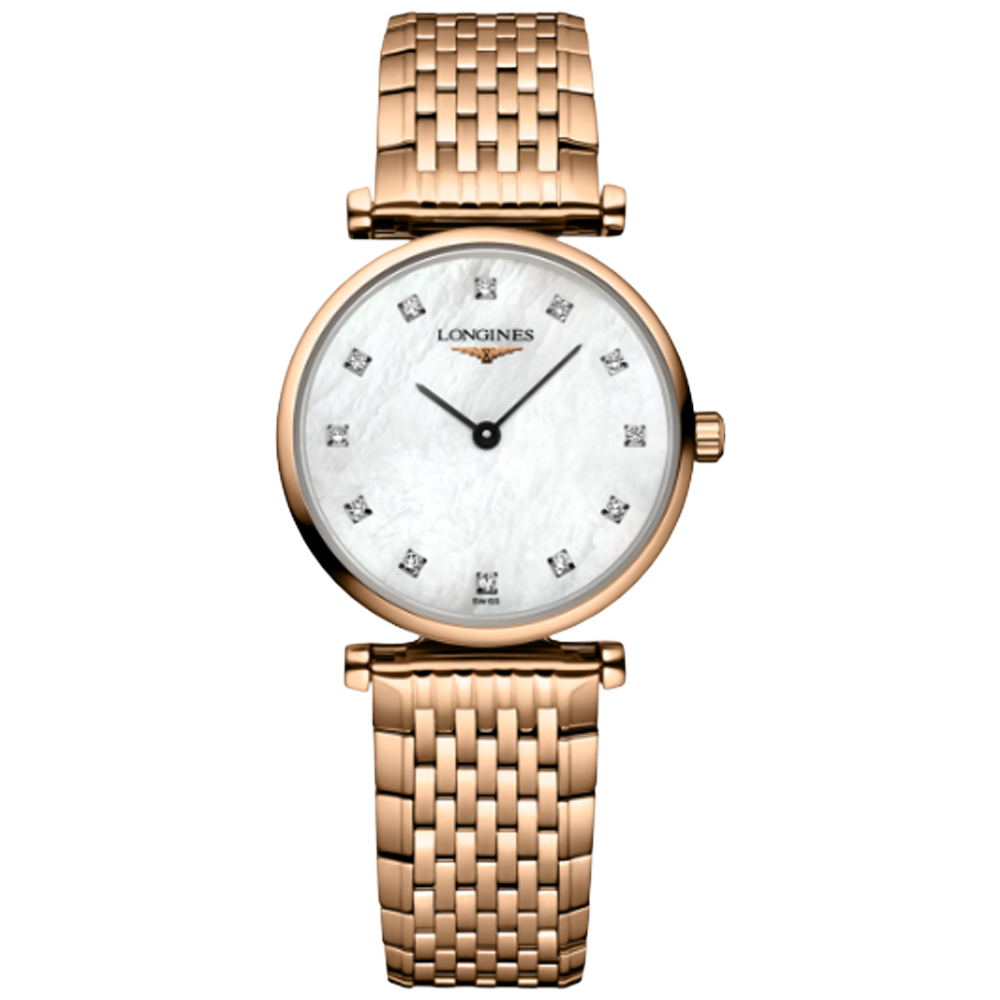 Longines La Grande Classique 24 rosé och pärlemor med diamant index