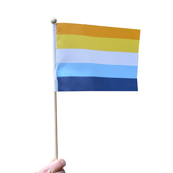 AroAce-handflagga mini på pinne