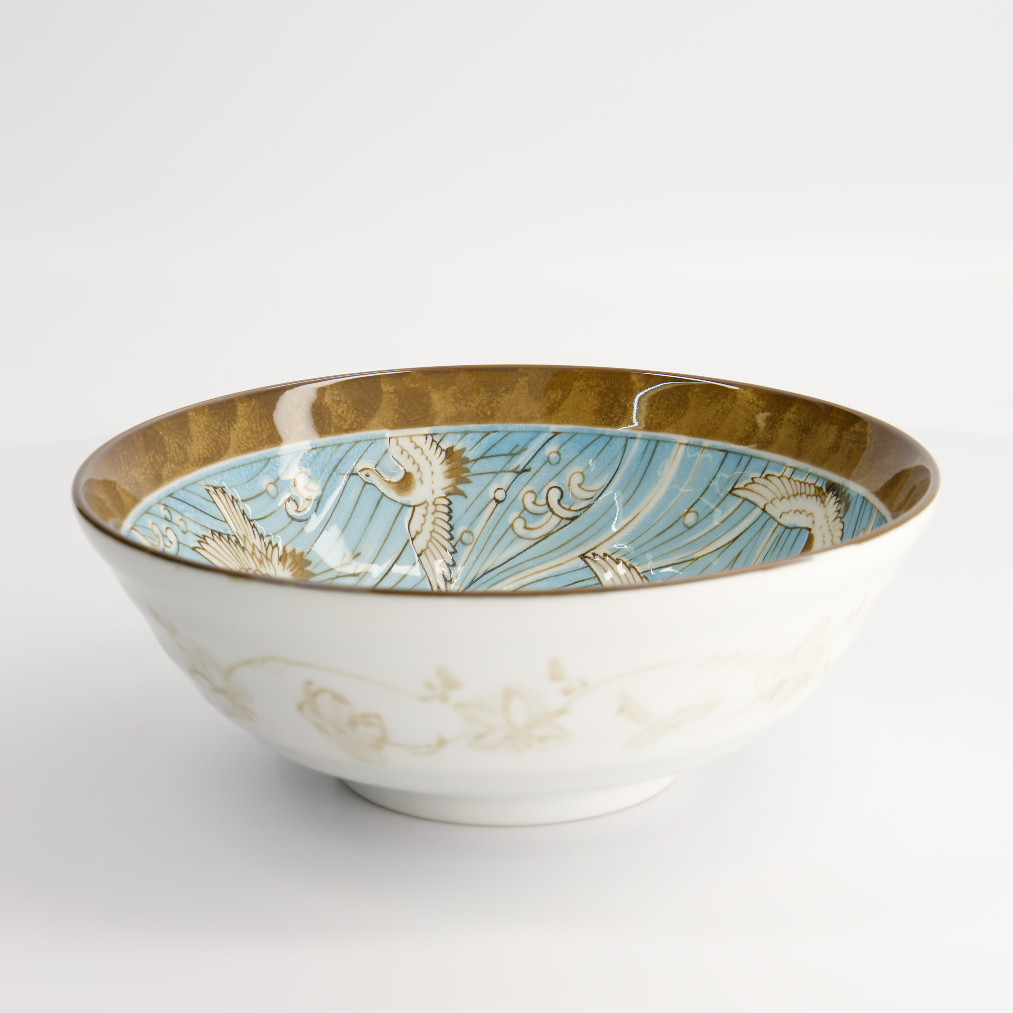 Tokyo Crane Ramenskål Light Blue 21 Cm - 4