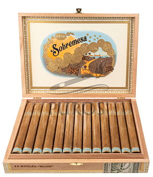 Dunbarton Sobremesa Brulee Blue Grand Corona Open Cigar Box 13p