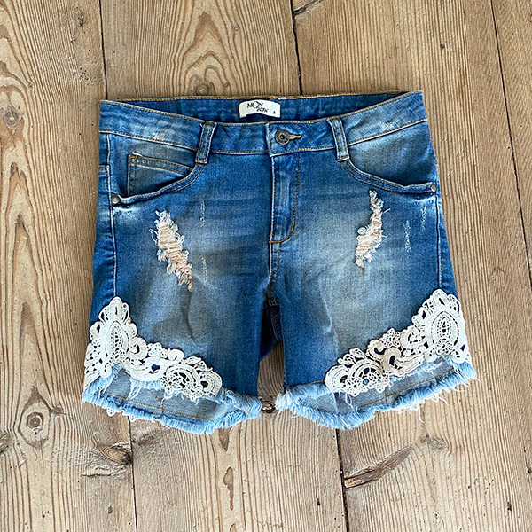 Monrow - Jackie Denim Shorts Blue - 5
