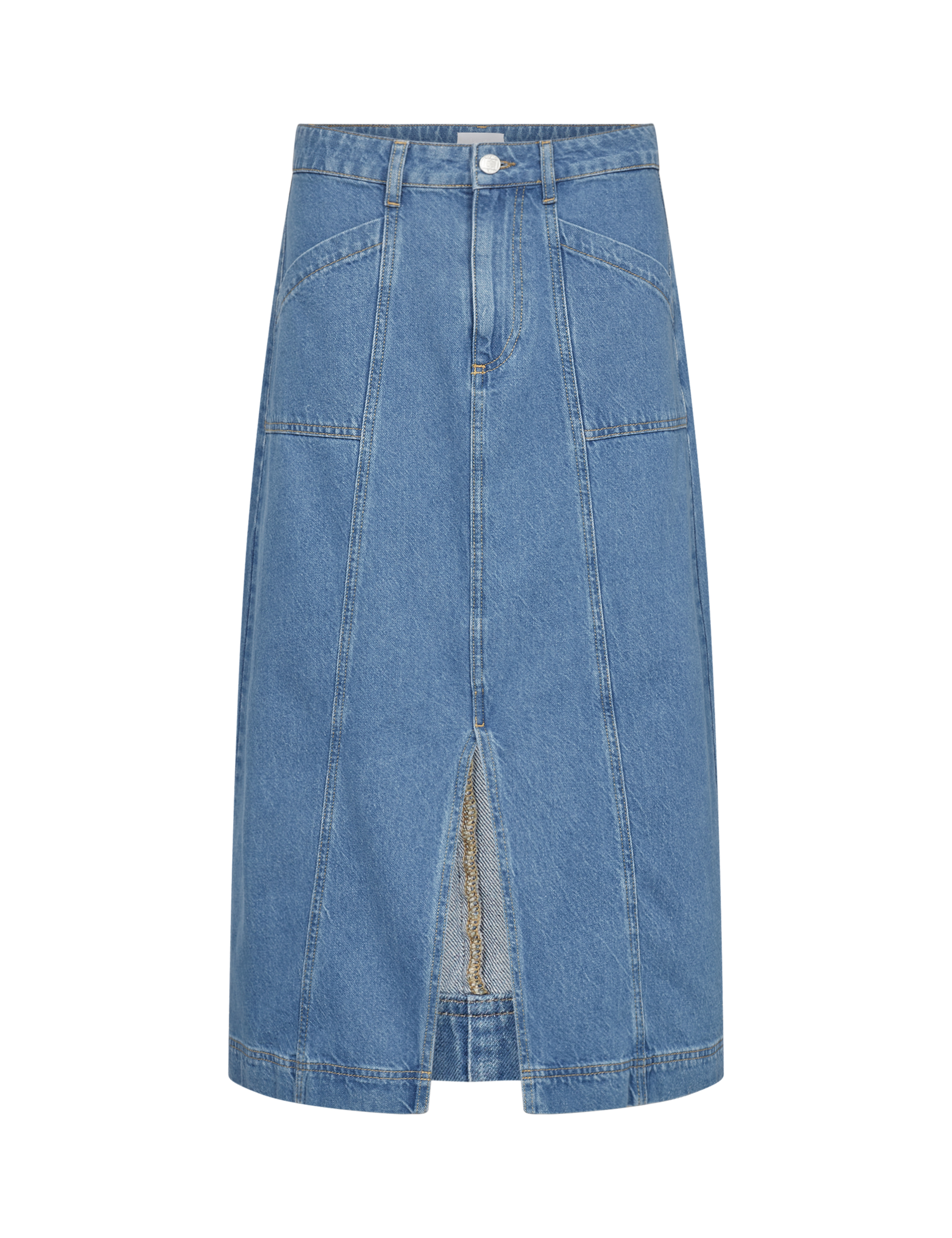 Leveté Room - Frilla 4 Skirt Medi Blue Denim - 2