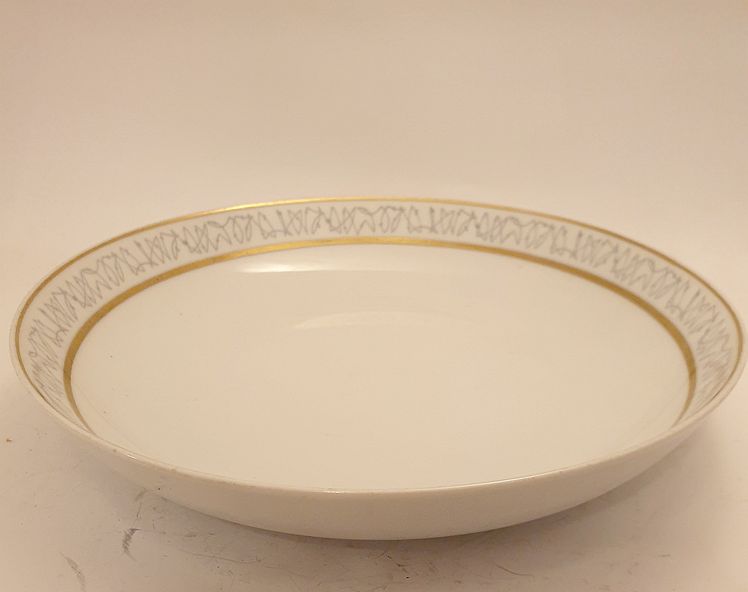 Soup bowl white grey gold - 2