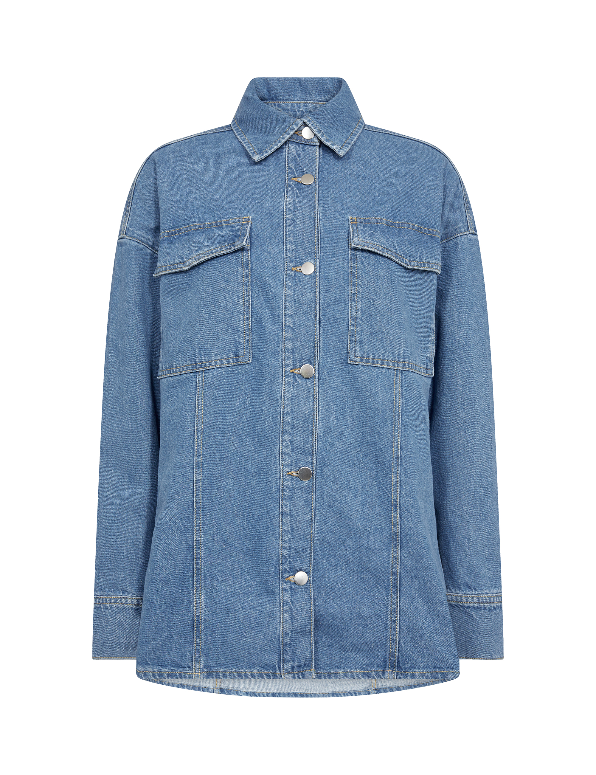 Leveté Room - Frilla 1 Shirt Medi Blue Denim - 7