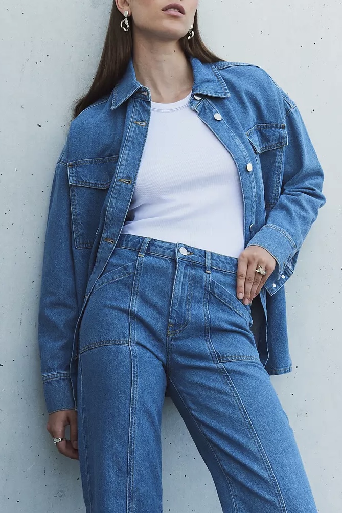 Leveté Room - Frilla 1 Shirt Medi Blue Denim
