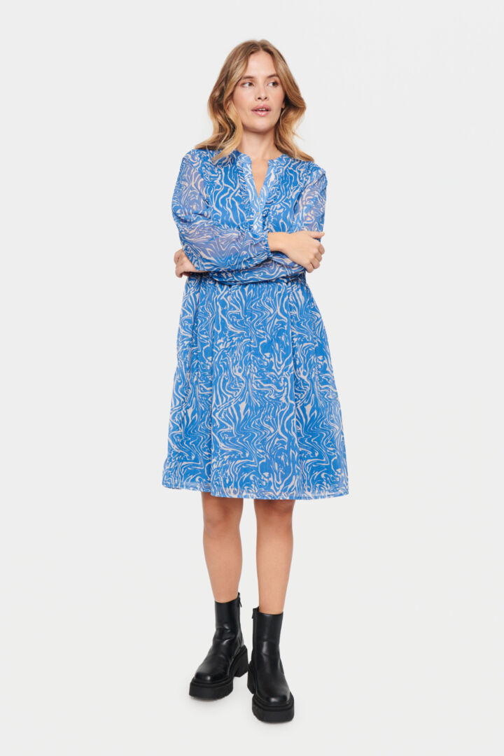 Saint Tropez Valerie V-neck Dress Dutch Water Strokes