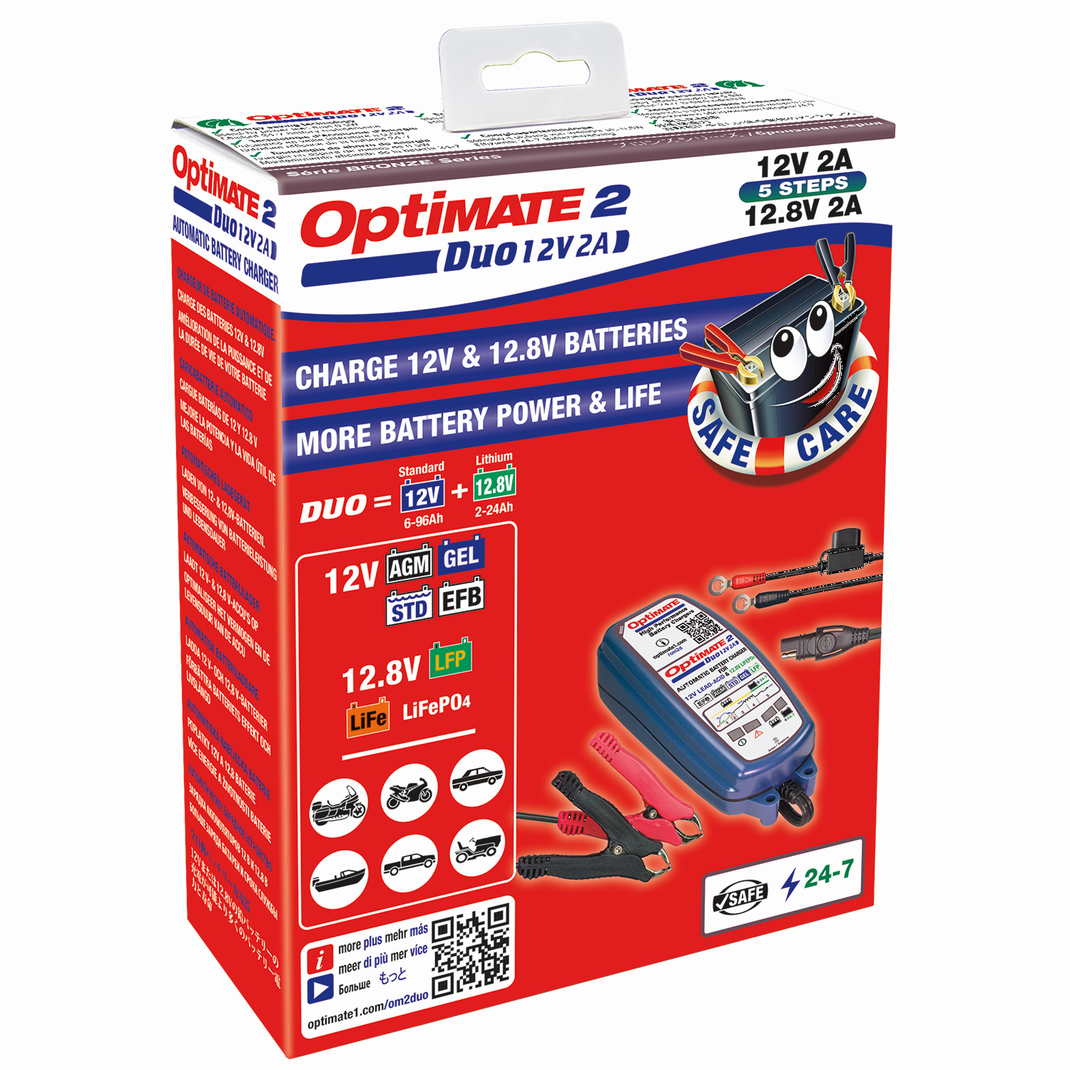 TECMATE OptiMate 2 DUO  Batteriladdare - 2