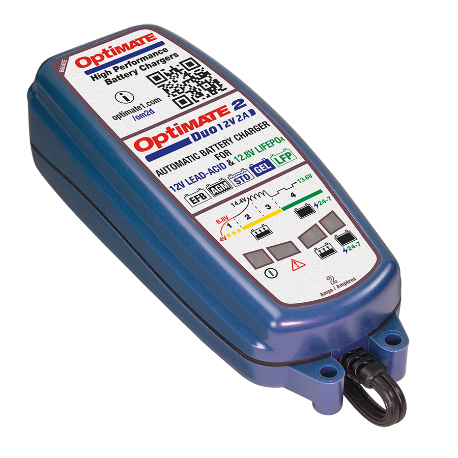 TECMATE OptiMate 2 DUO  Batteriladdare - 3