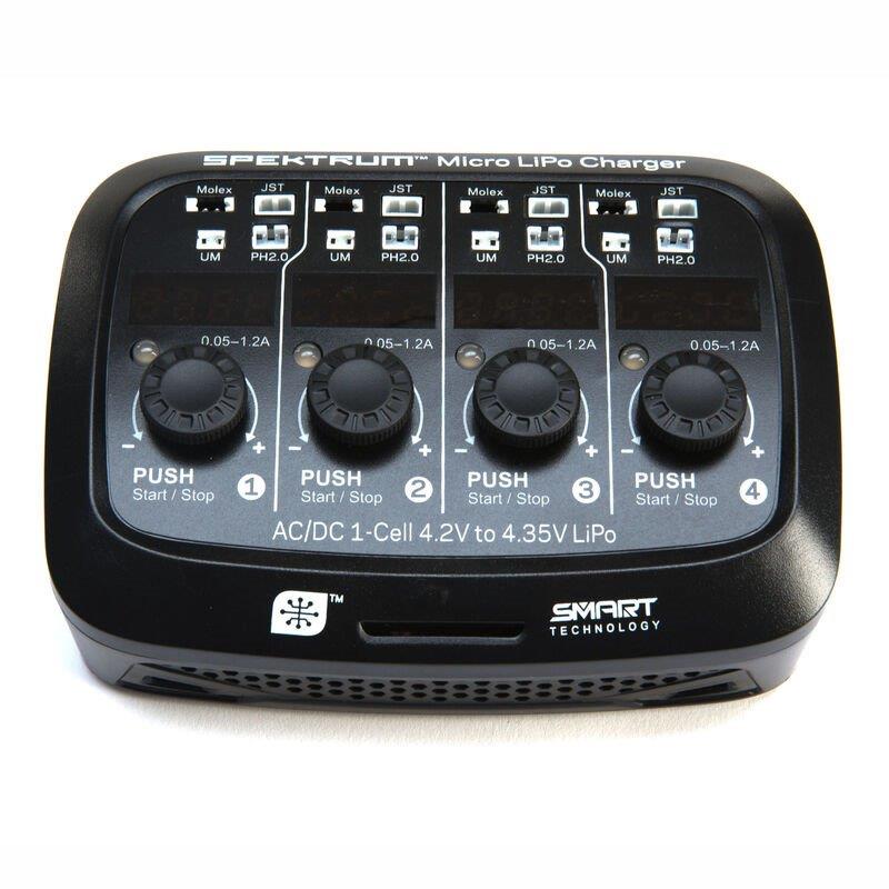 Spektrum Smart Micro 4 port AC DC 1S LiPo Charger