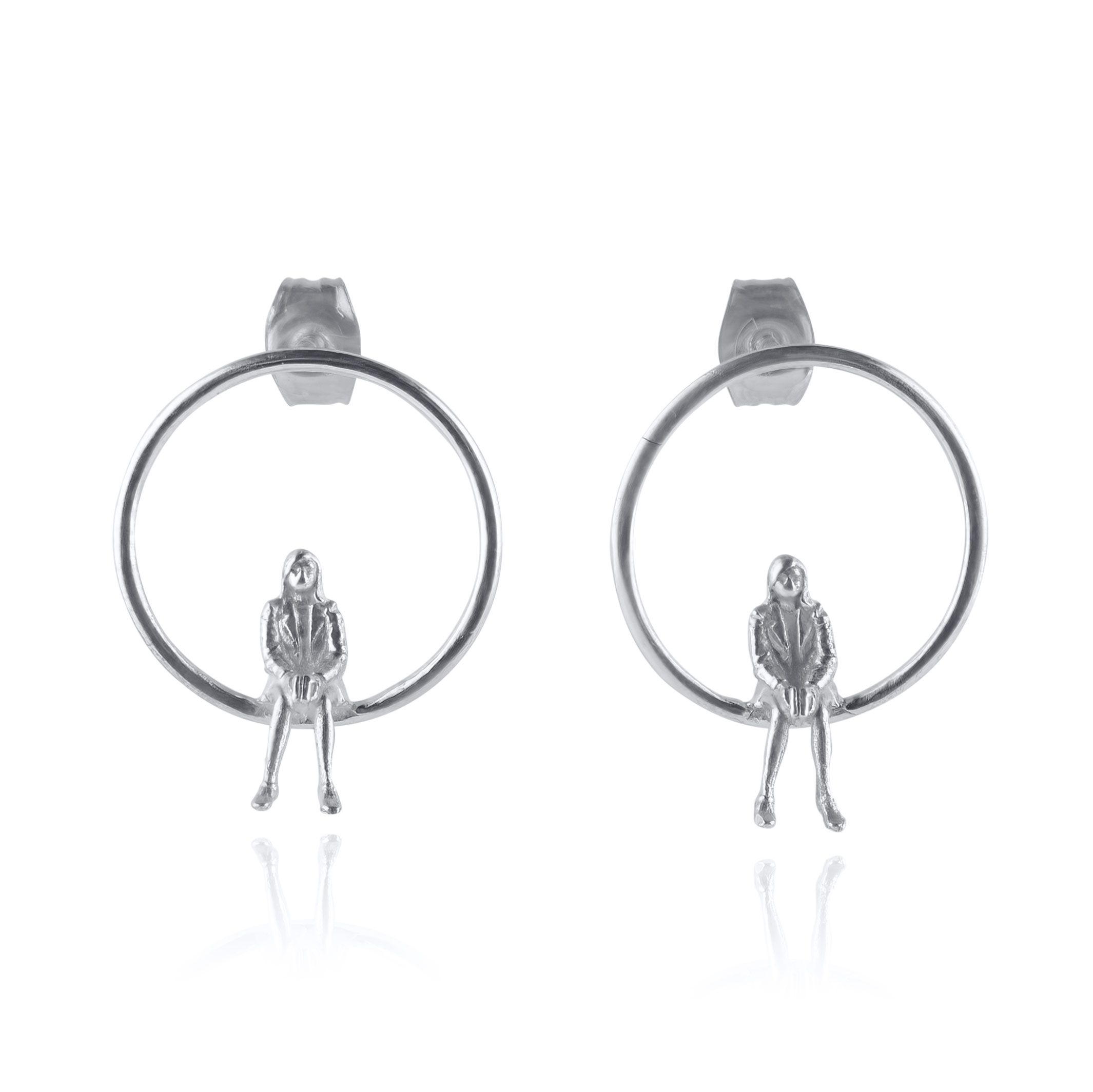 Annika Gustavsson "Egentid", silver earrings - 2