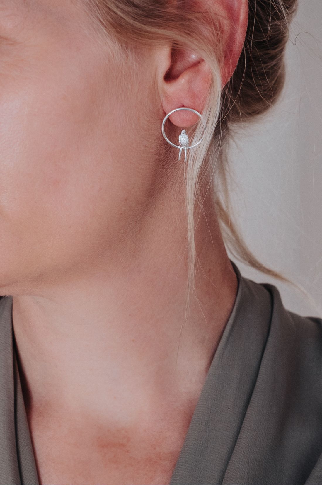 Annika Gustavsson "Egentid", silver earrings