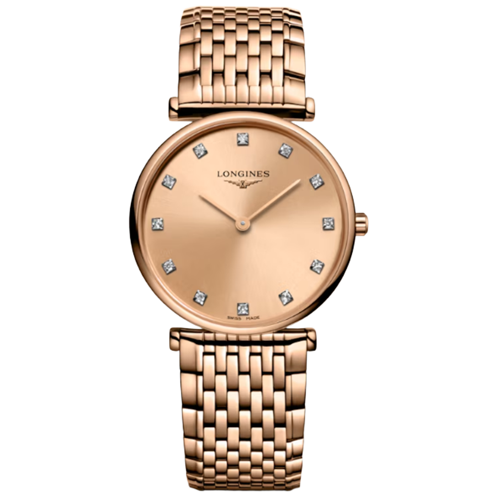 L4.512.1.90.8 Longines La Grande Classique 29 rosé med diamant index
