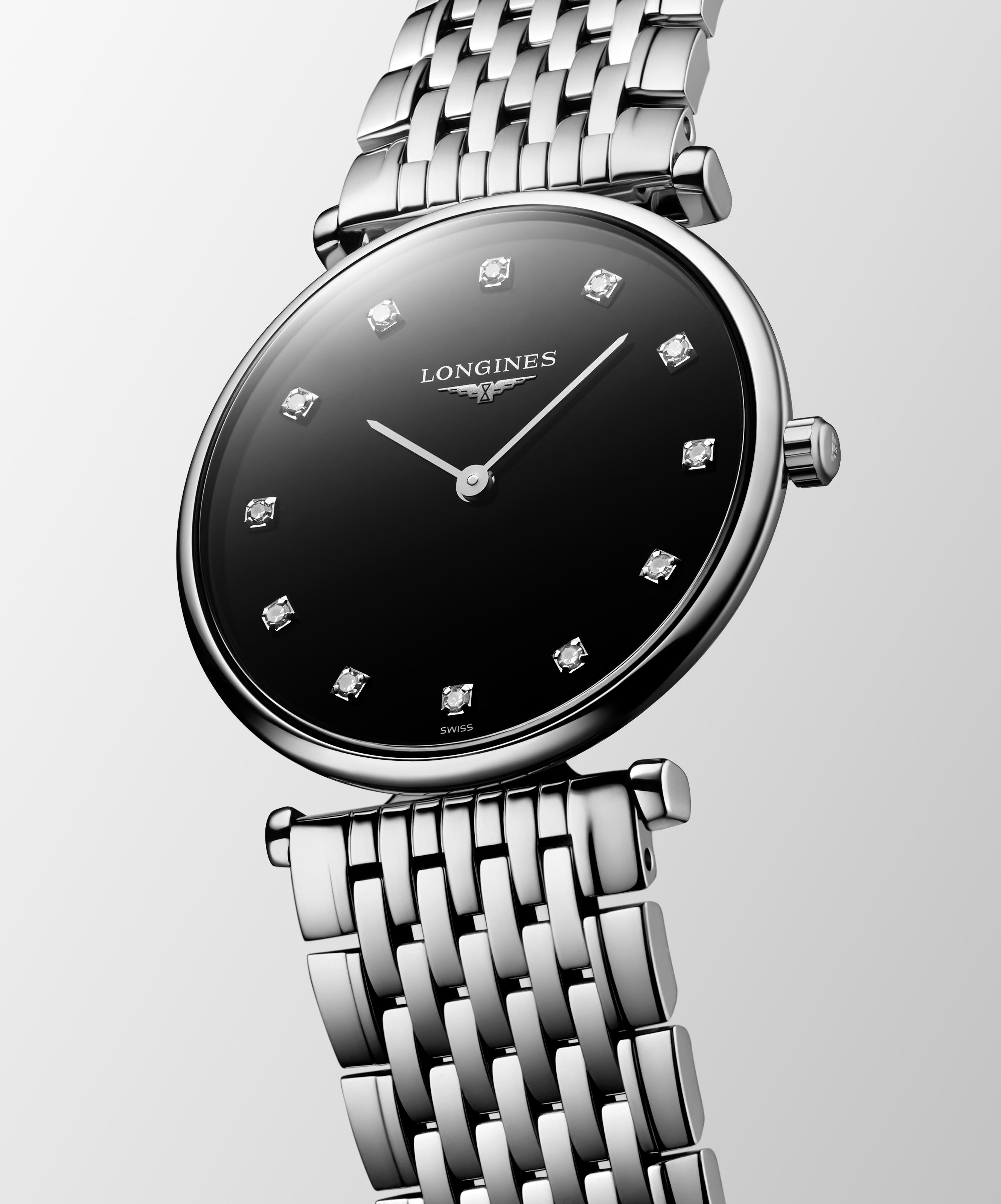 L4.512.4.58.6 Longines La Grande Classique 29 svart med diamant index