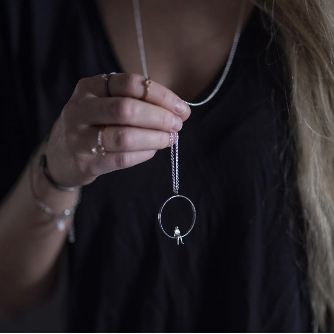 Annika Gustavsson "Egentid", silver necklace