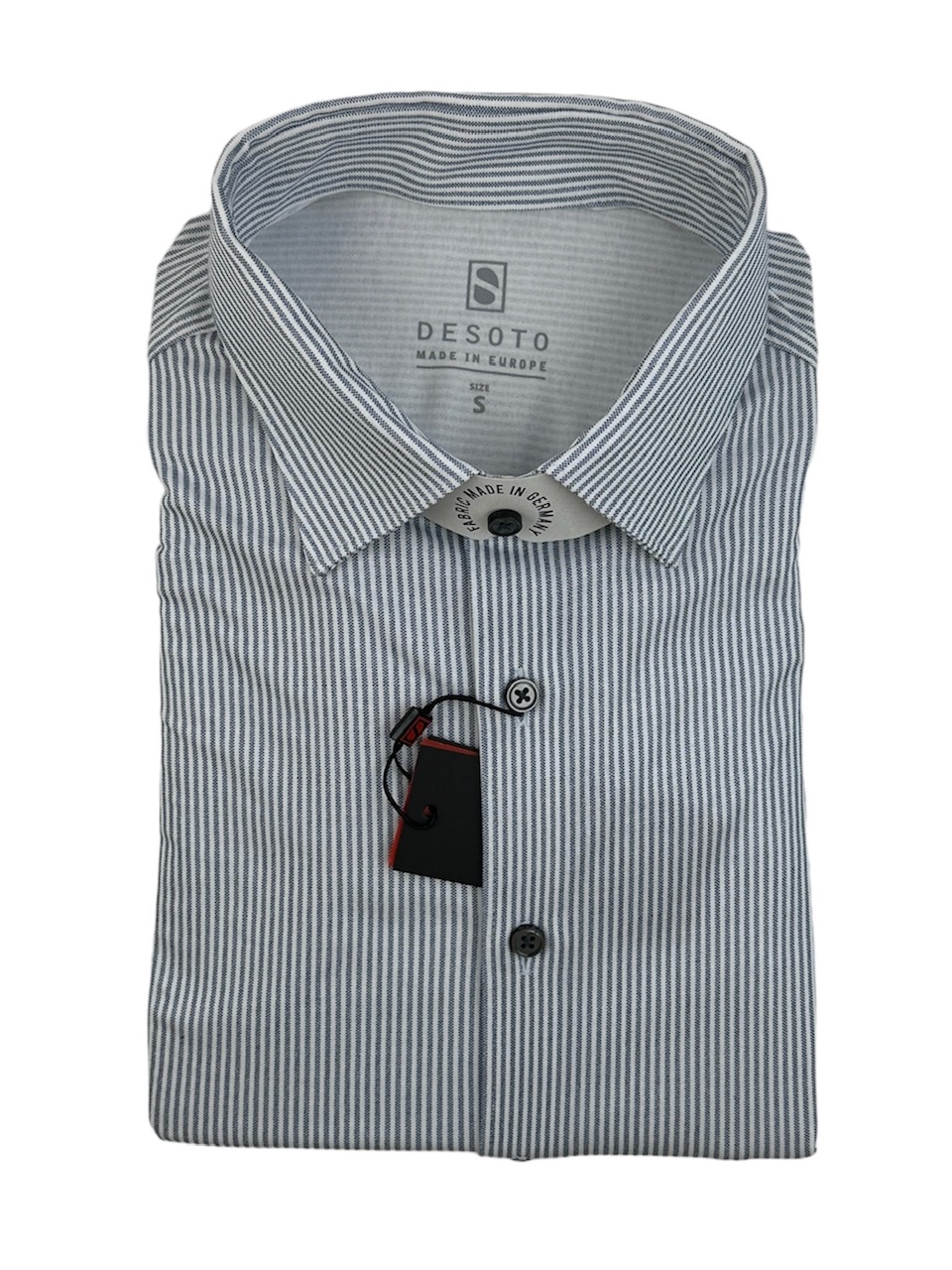 Skjorta i jersey slim fit. Märke  DESOTO, färg ljus blå randig - 2