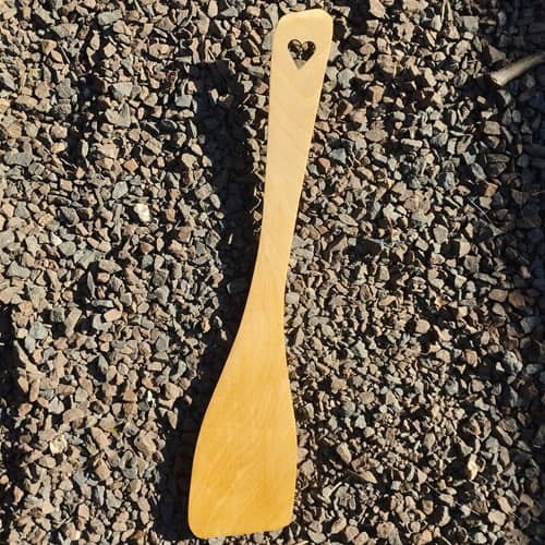 Stekspade i trä, oljad bok, 29 cm - 5