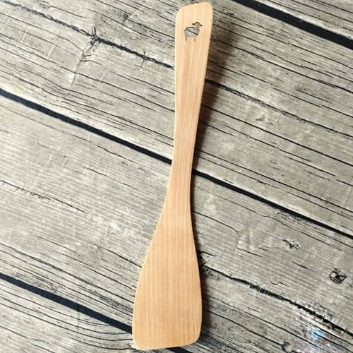 Stekspade i trä, oljad bok, 29 cm - 2