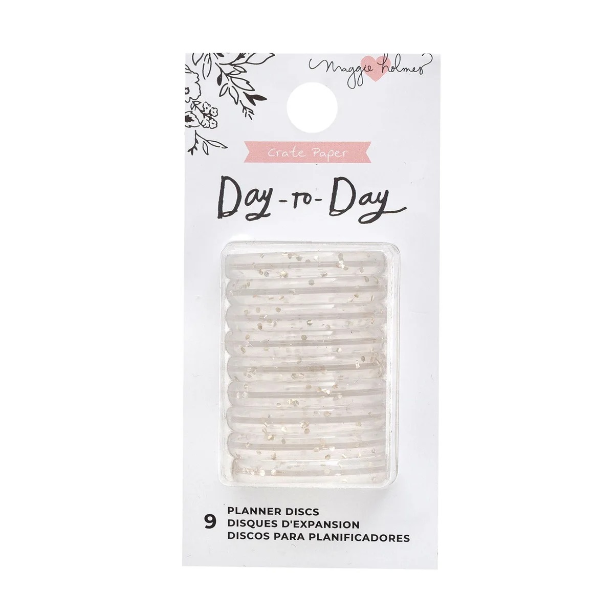 Crate Paper - Day-to-Day planner discs small - Gold glitter
