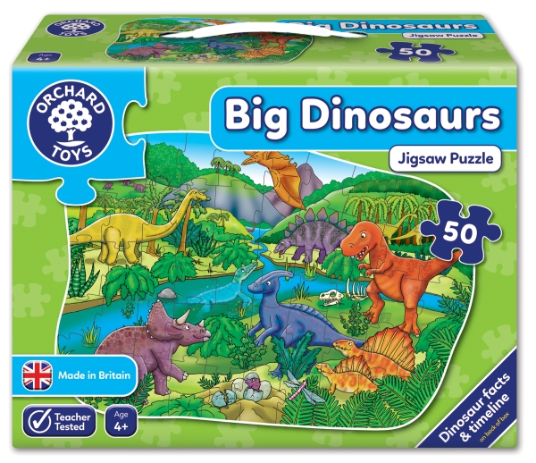 DINOSAURIER Dinosaurier pussel i trä - Stort 