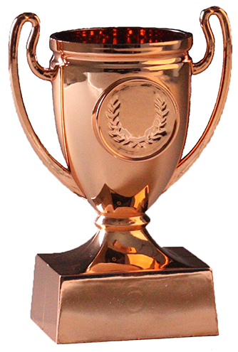 Minipokal 110  mm  - Guld/Silver/Brons - Inklusive jetong och skylt med text - 4
