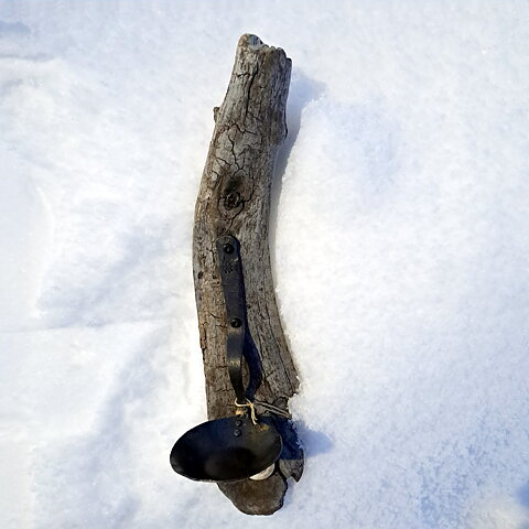 Candle holder wall Gukse, Driftwood and Iron with Sami sun, Handmade, Jokkmokk design ELD