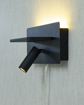 CARGADOR vägglampa med trådlös laddning och USB - Aneta Ligh