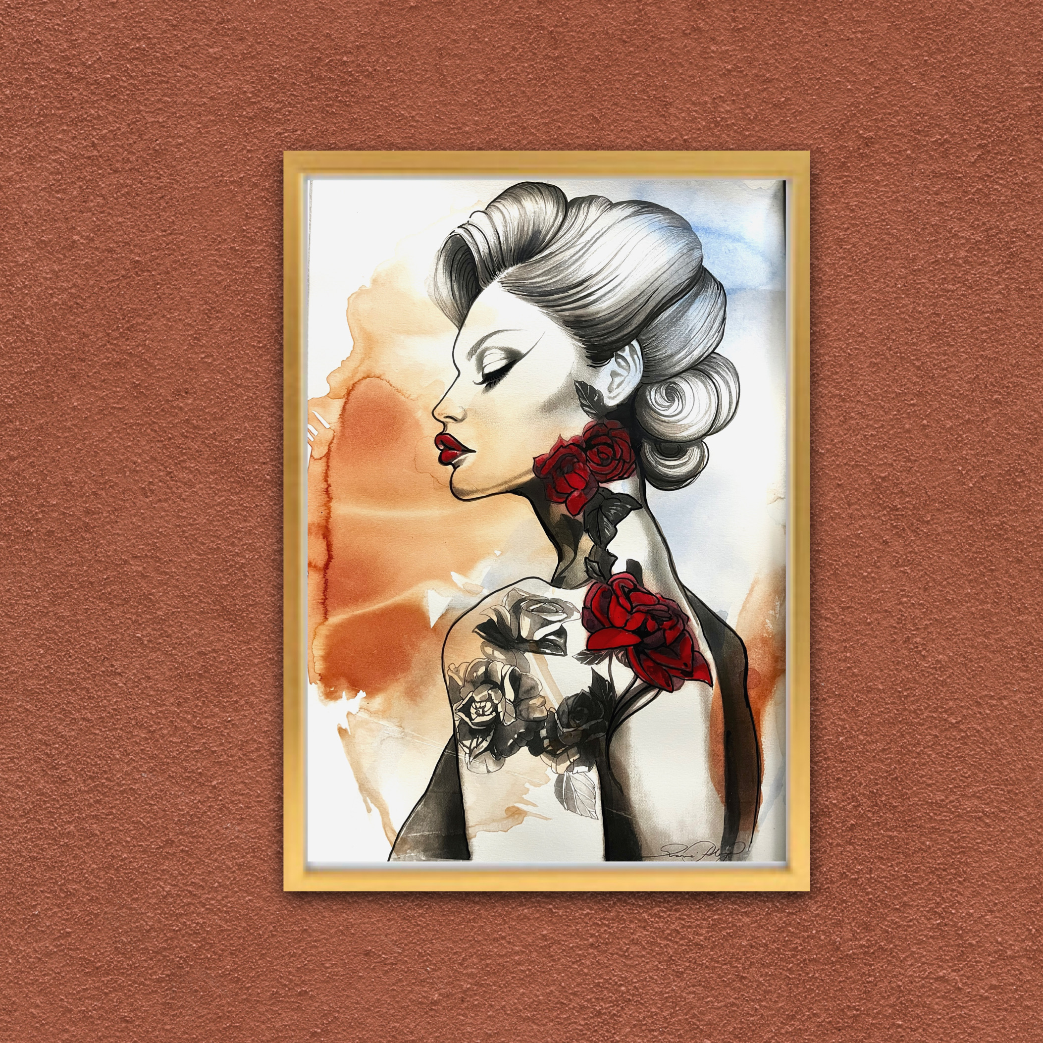I beg your pardon mixed media original - 2
