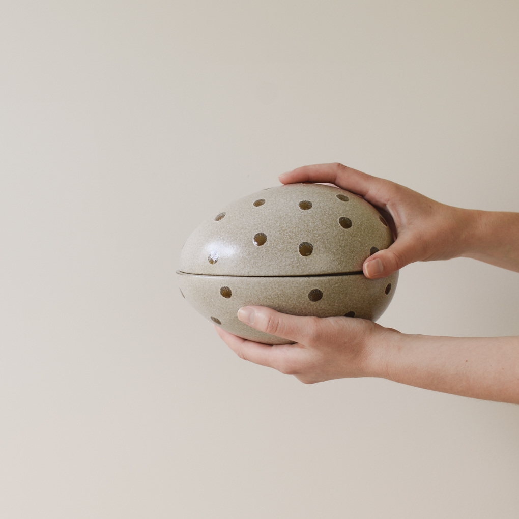 Nest Påskägg - Beige Dot - 6
