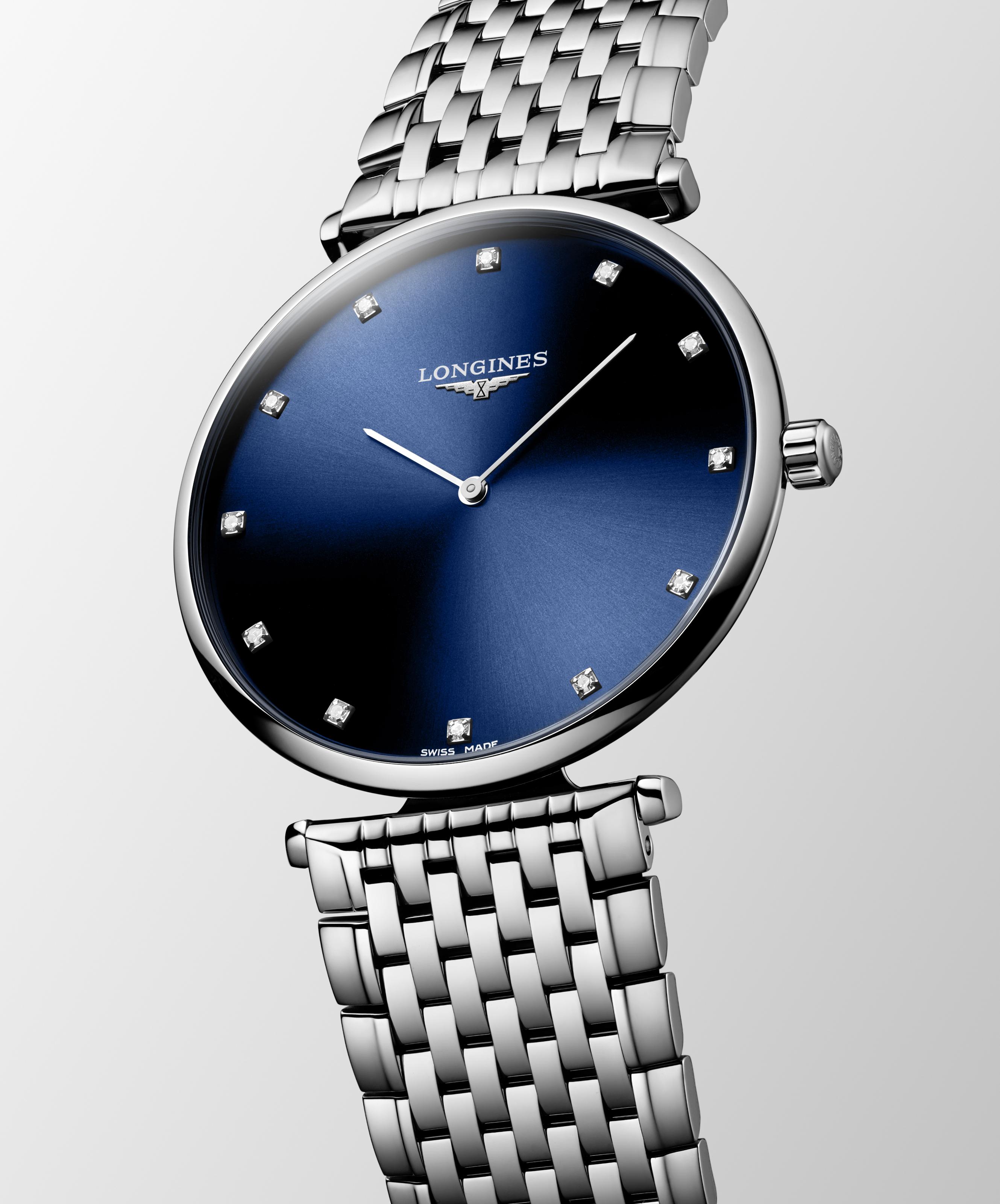 L4.866.4.97.6 Longines La Grande Classique 38 blå med diamant index