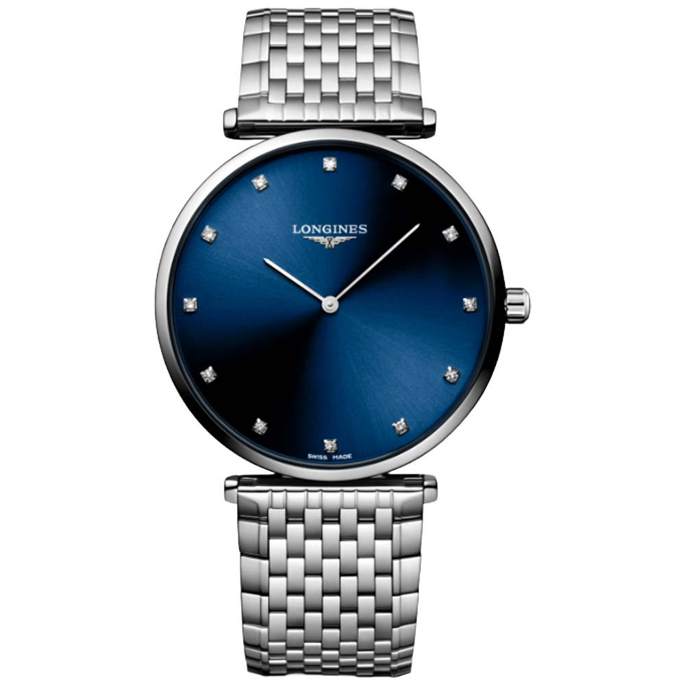 L4.866.4.97.6 Longines La Grande Classique 38 blå med diamant index