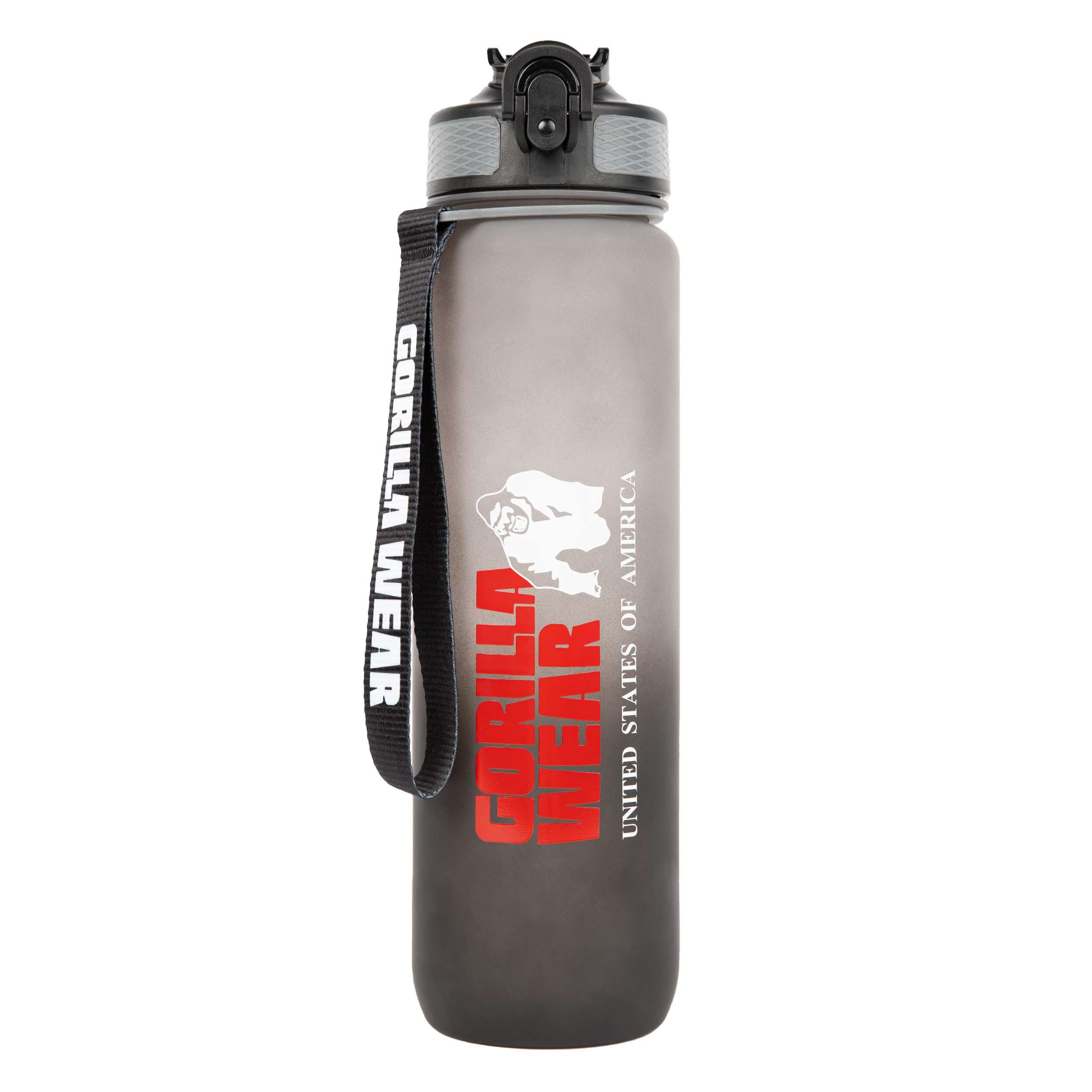 Gradient Water Bottle 1000 Ml, Black Grey - Gorilla Wear Sweden