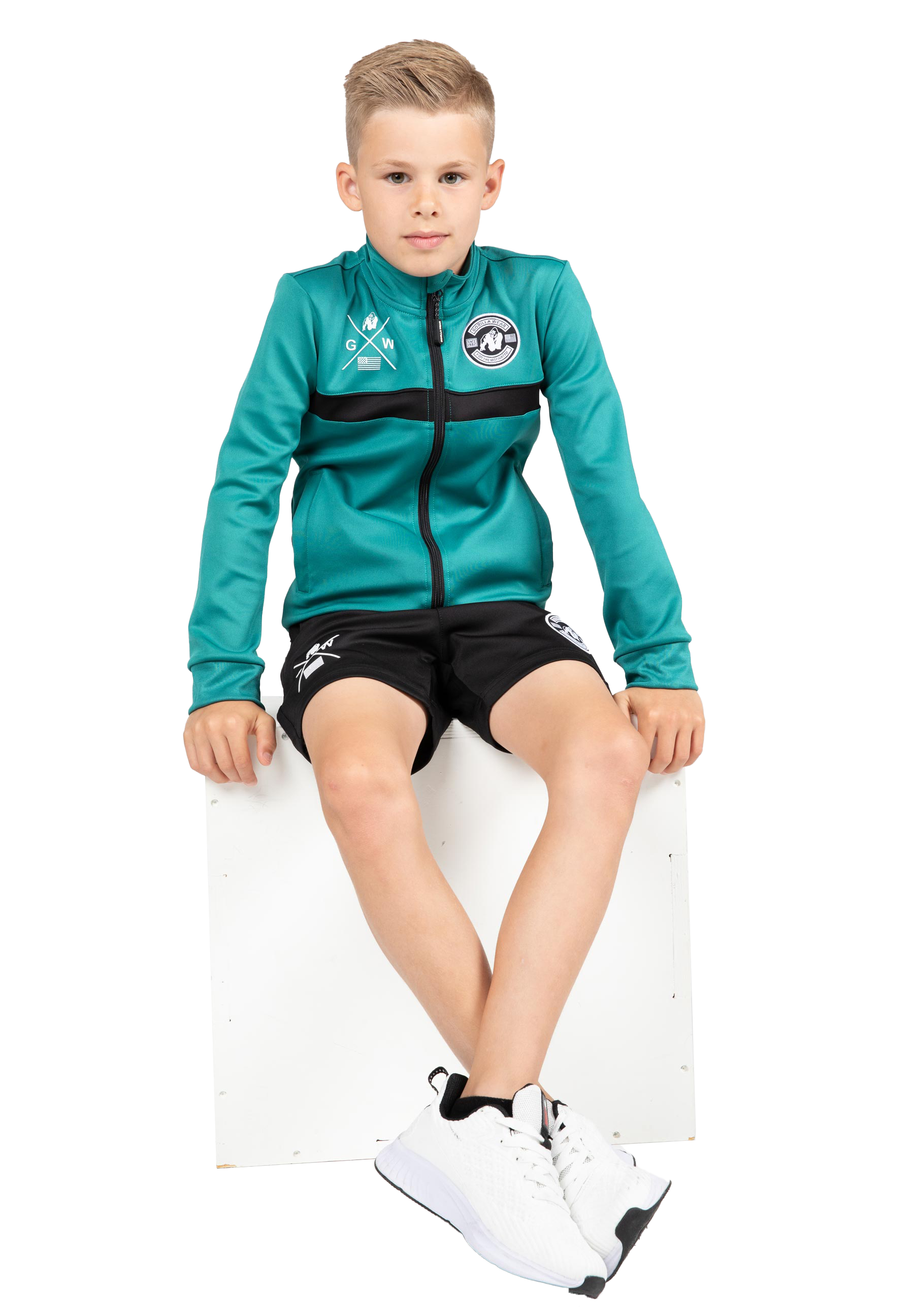 Vernon Kids Track Jacket, teal green - 9