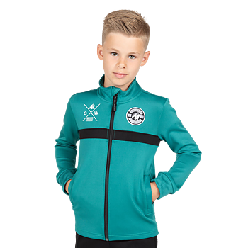 Vernon Kids Track Jacket, teal green