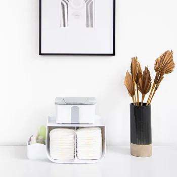 Tabletop Diaper Caddy White