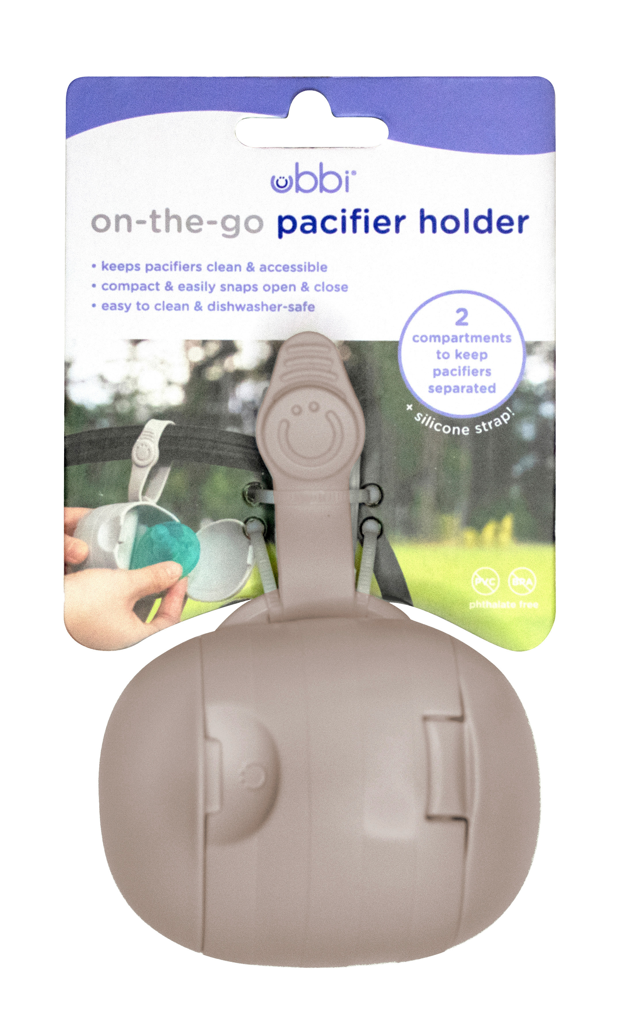 OTG Pacifier Holder Taupe - 7