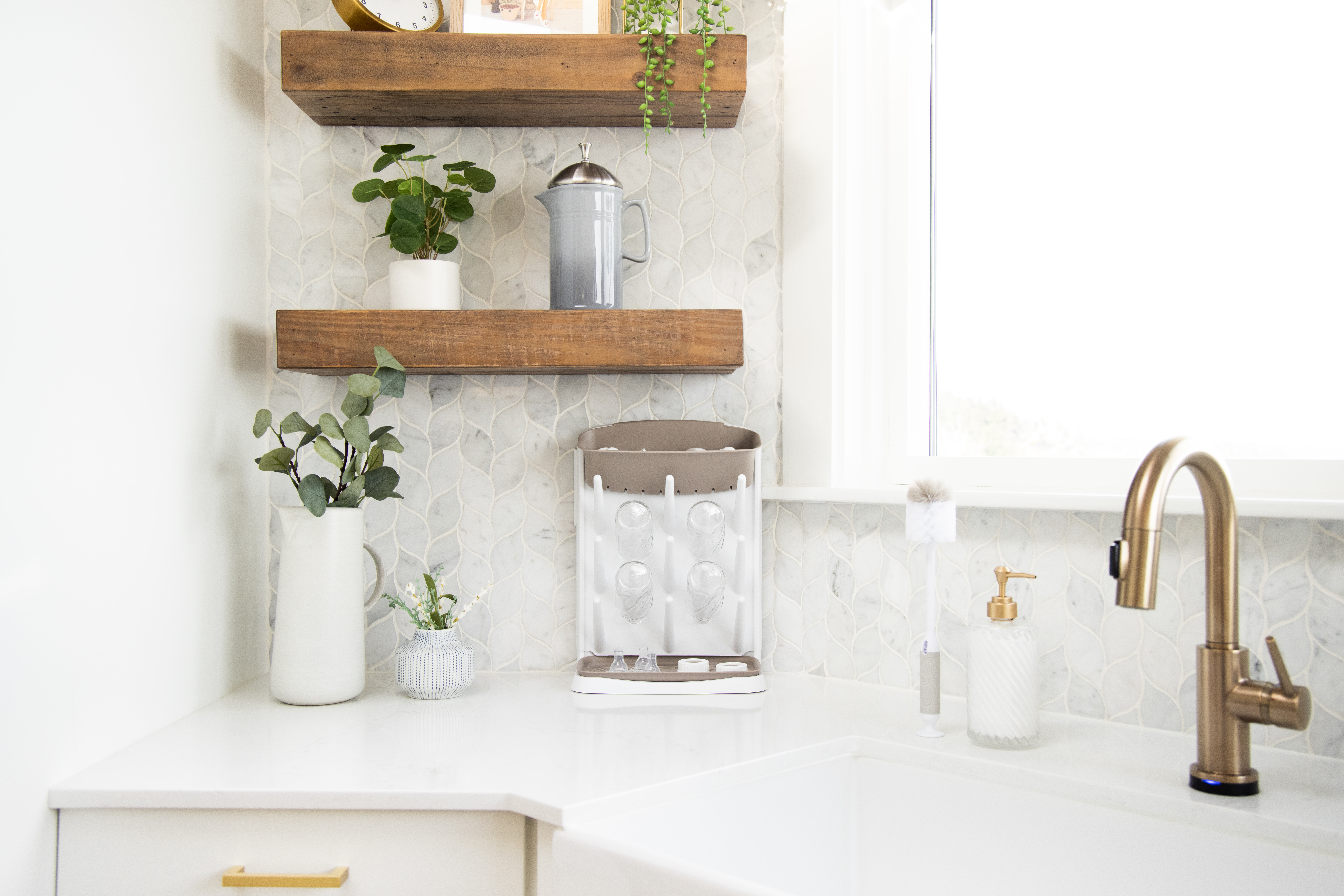 Vertical Bottle Drying Rack Taupe - 5