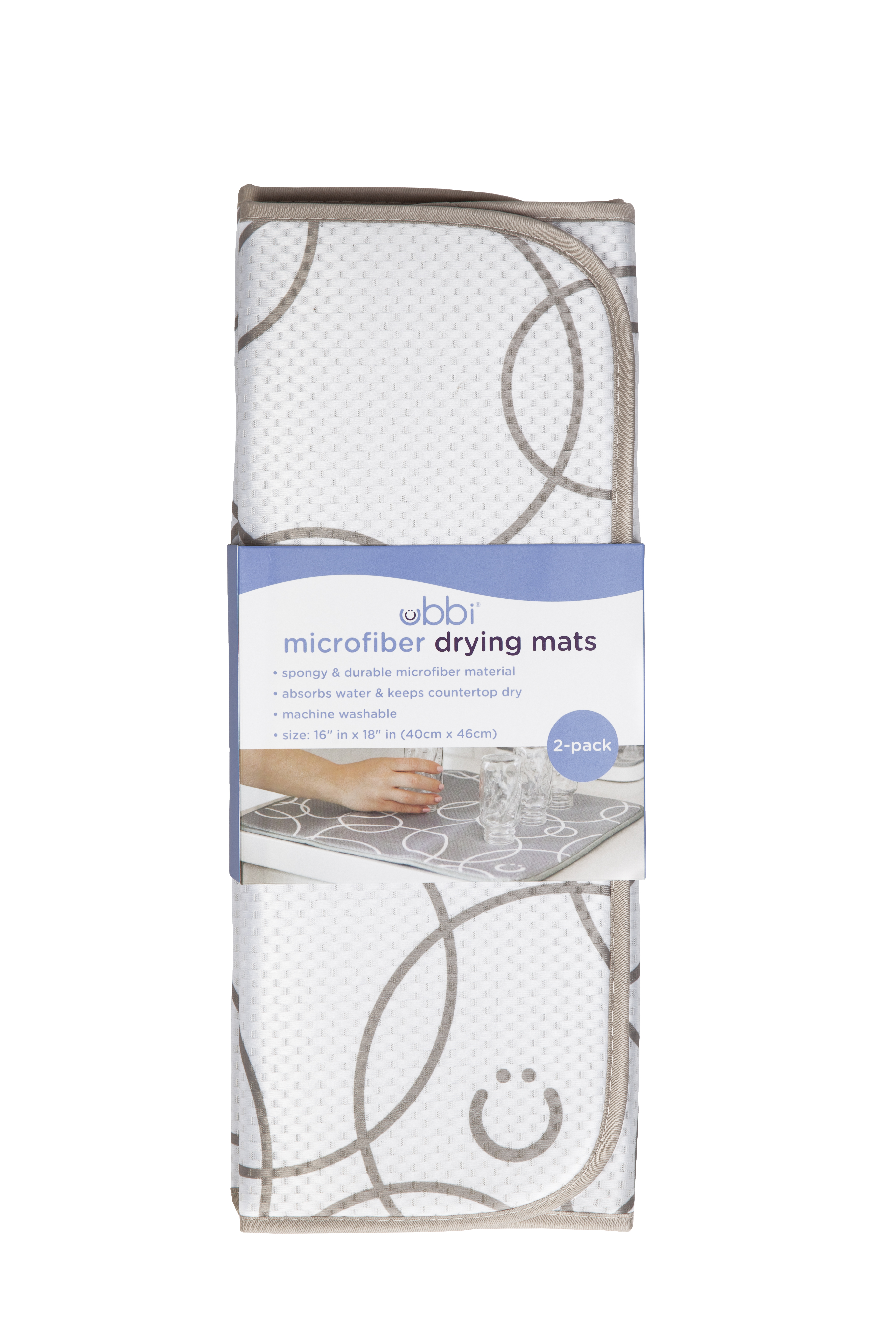 Microfiber Drying Mat - Taupe  2-pack - 4
