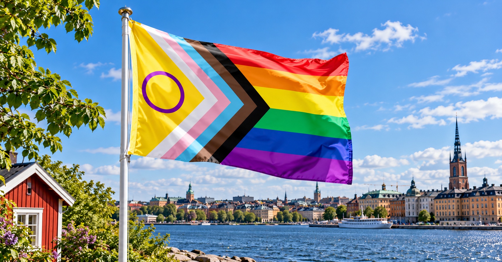 Inter progress Pride flagstangsflag 150x250 cm - 4
