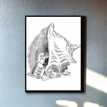 Mumin affisch Vem kan trösta Knyttet SNÄCKA, 60x80 cm