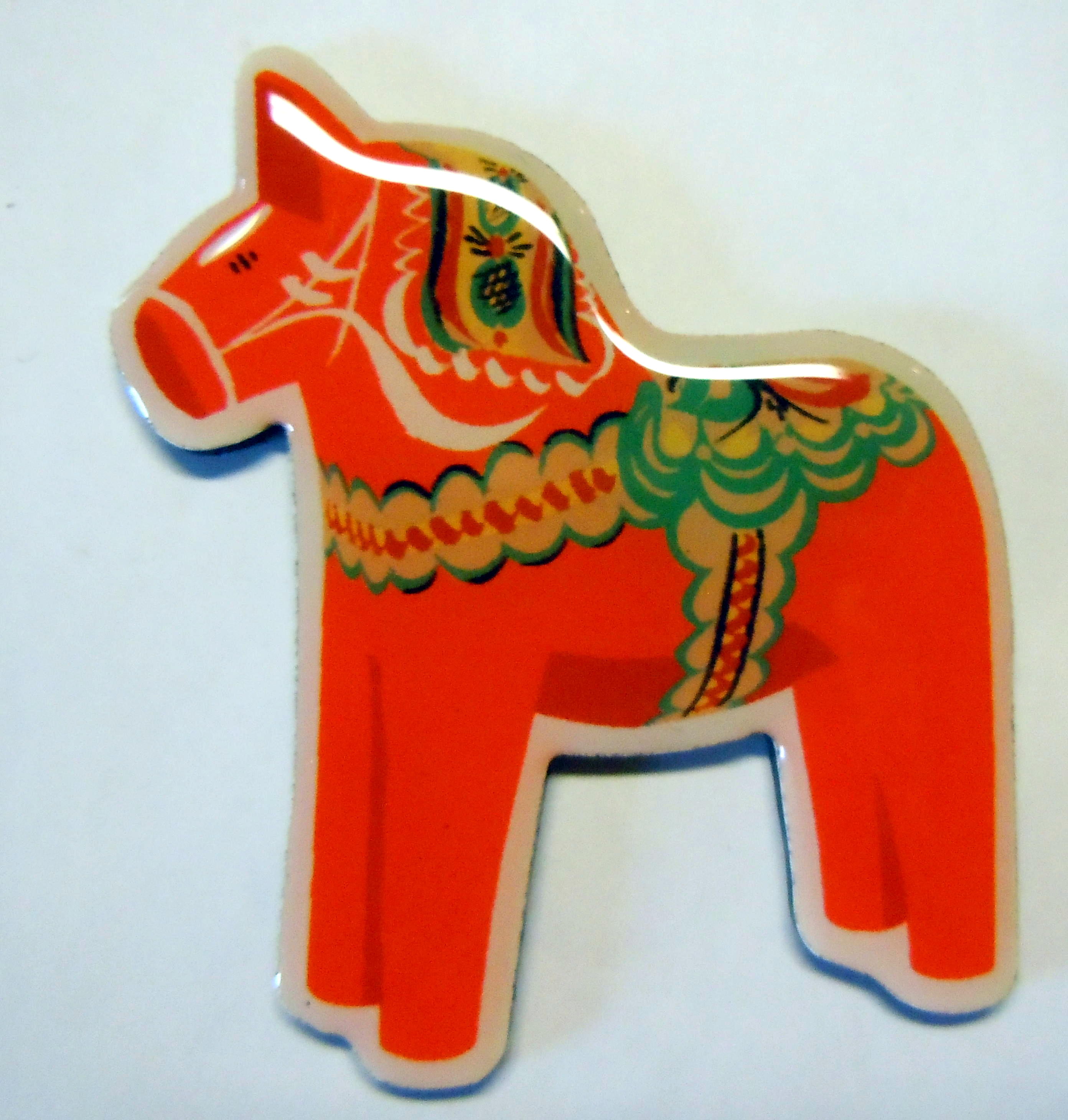Magnet Dalahäst PVC 8 cm
