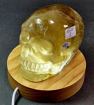 Rökkvarts / Bergkristall, Dödskalle -  642gram